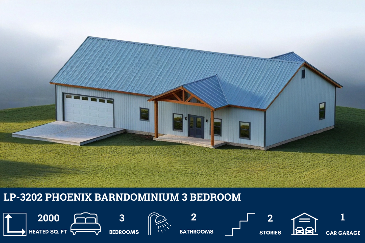 LP-3202 Phoenix Barndominium House Plan