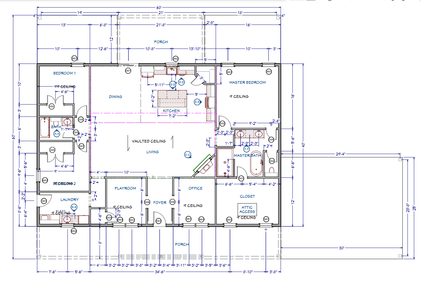 LP-3203 Aurora Barndominium House Plan