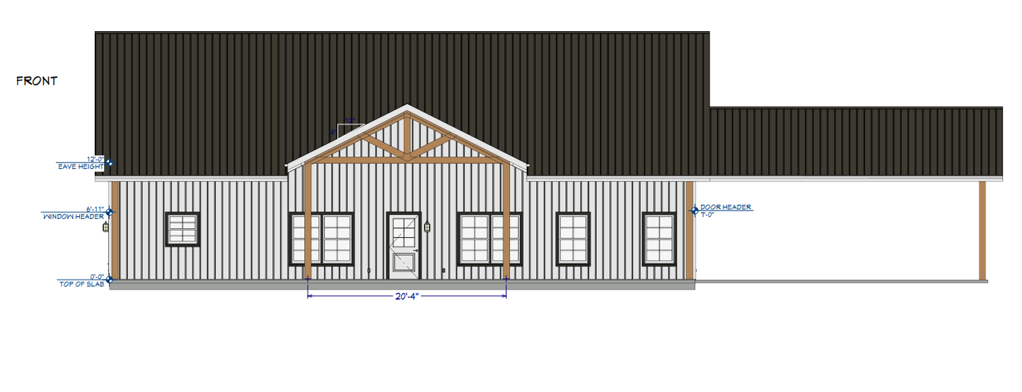 LP-3203 Aurora Barndominium House Plan