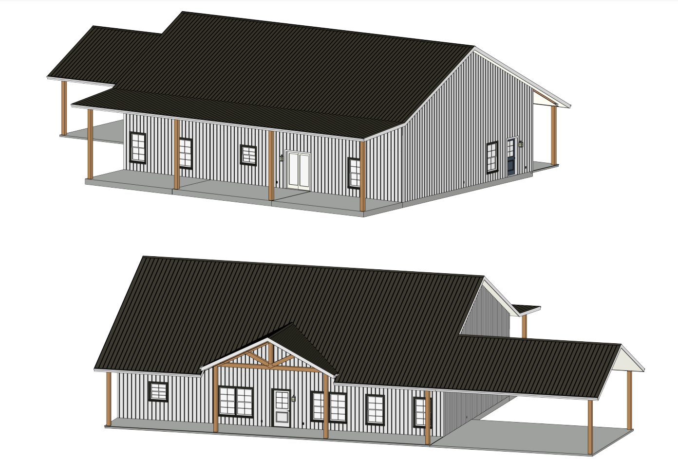 LP-3203 Aurora Barndominium House Plan