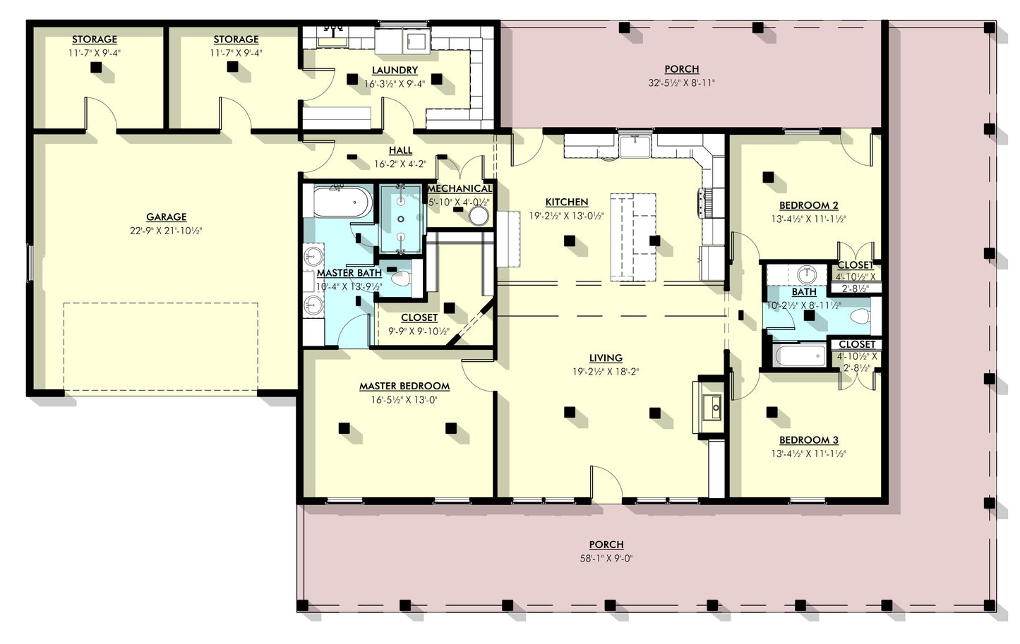 LP-3204 Gunther Barndominium House Plan