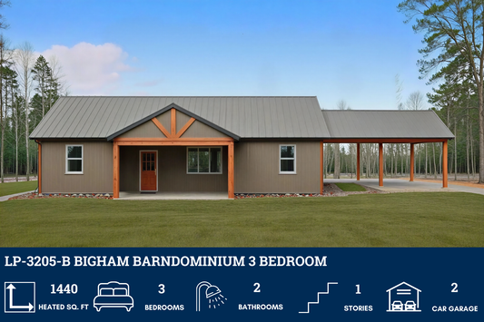 LP-3205-B Bigham Barndominium House Plan
