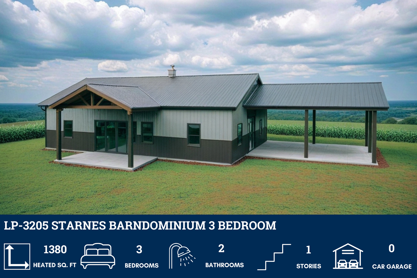 LP-3205 Starnes Barndominium House Plan