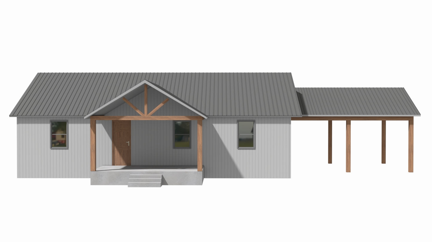 LP-3205 Starnes Barndominium House Plan