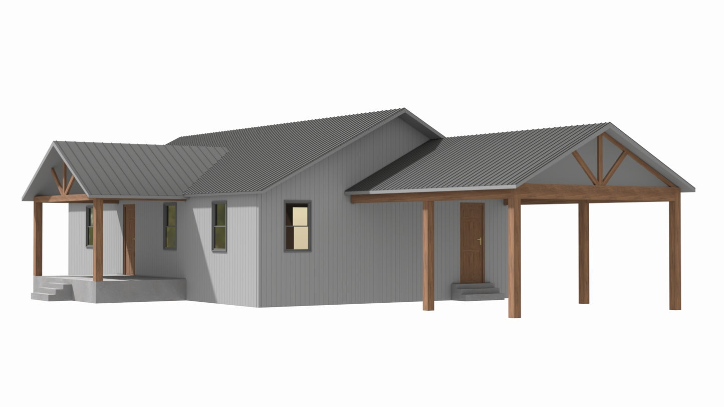 LP-3205 Starnes Barndominium House Plan