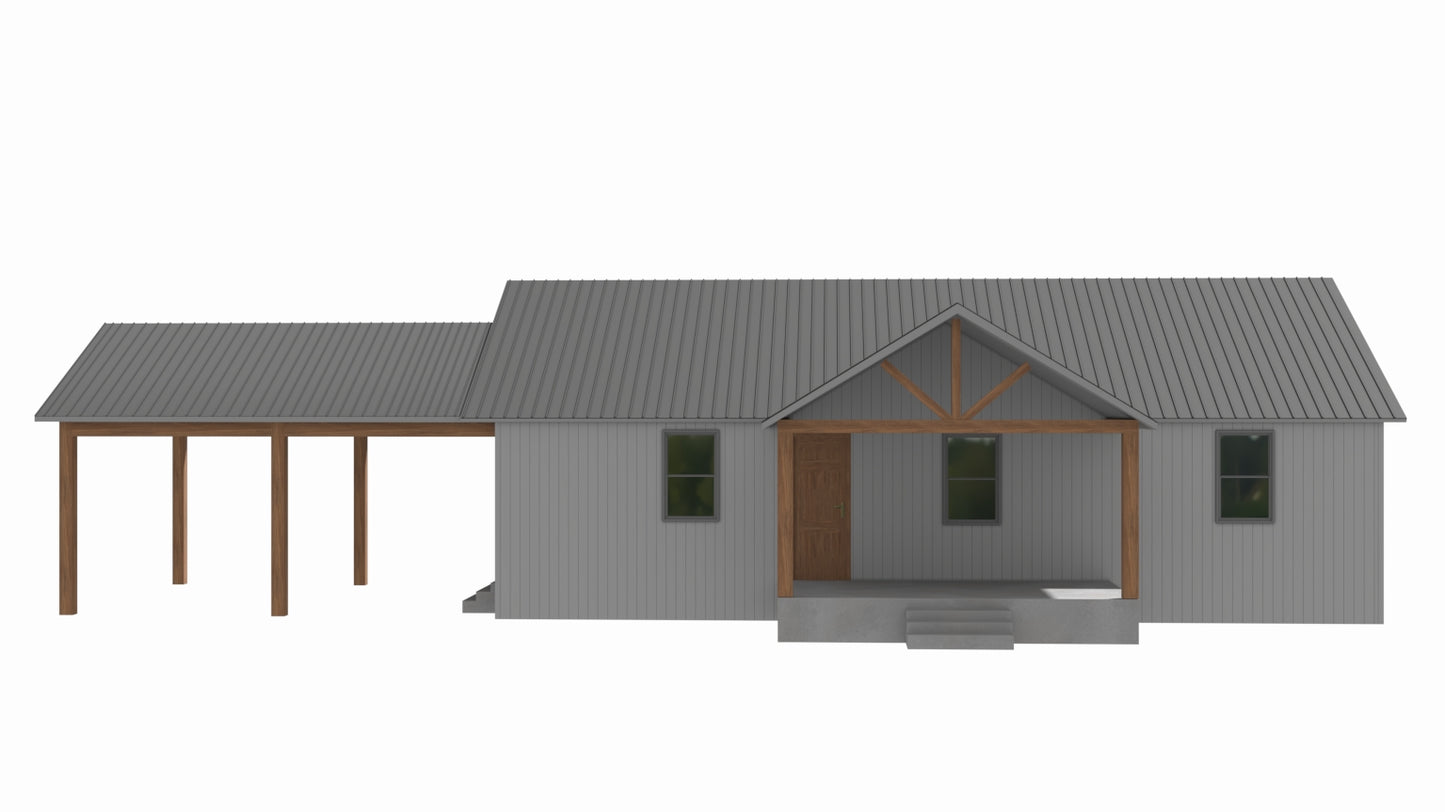 LP-3205 Starnes Barndominium House Plan