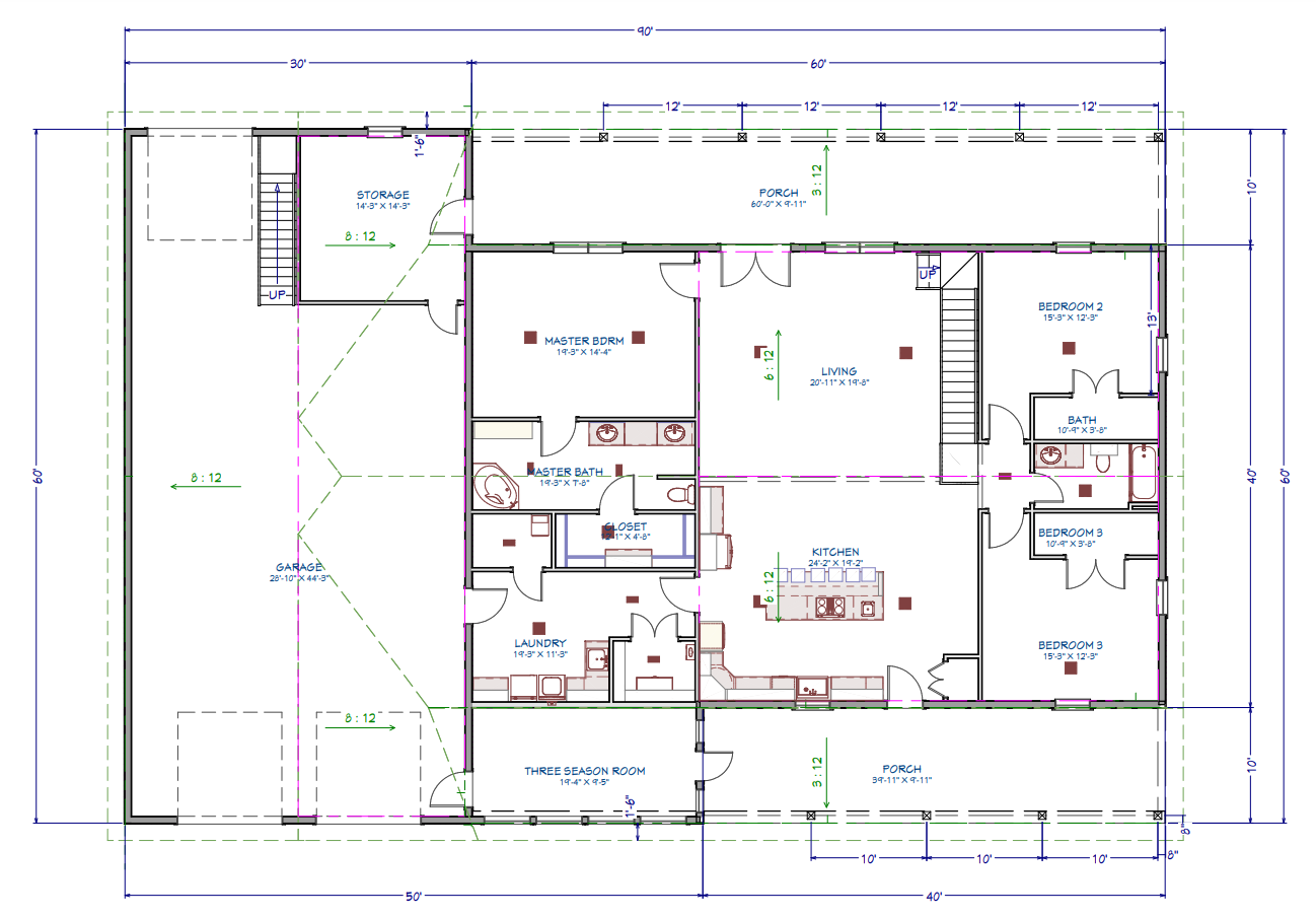 LP-3206 Condley Barndominium House Plan