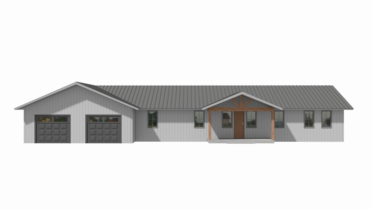 LP-3208 Rowe Barndominium House Plan