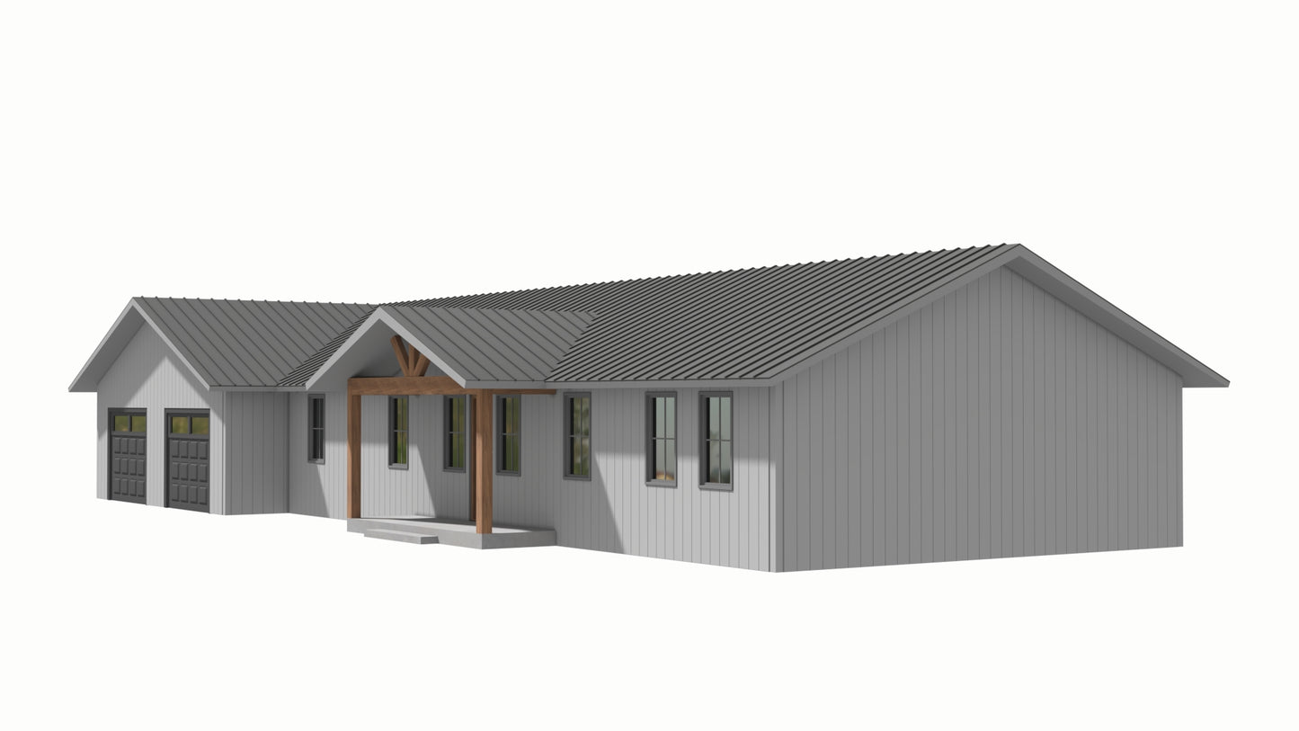 LP-3208 Rowe Barndominium House Plan