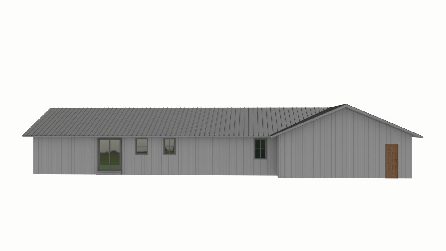 LP-3208 Rowe Barndominium House Plan