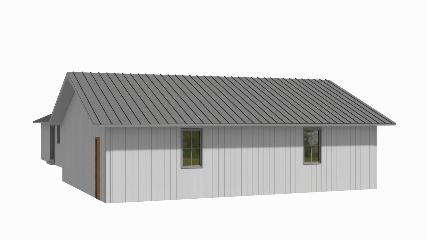 LP-3208 Rowe Barndominium House Plan