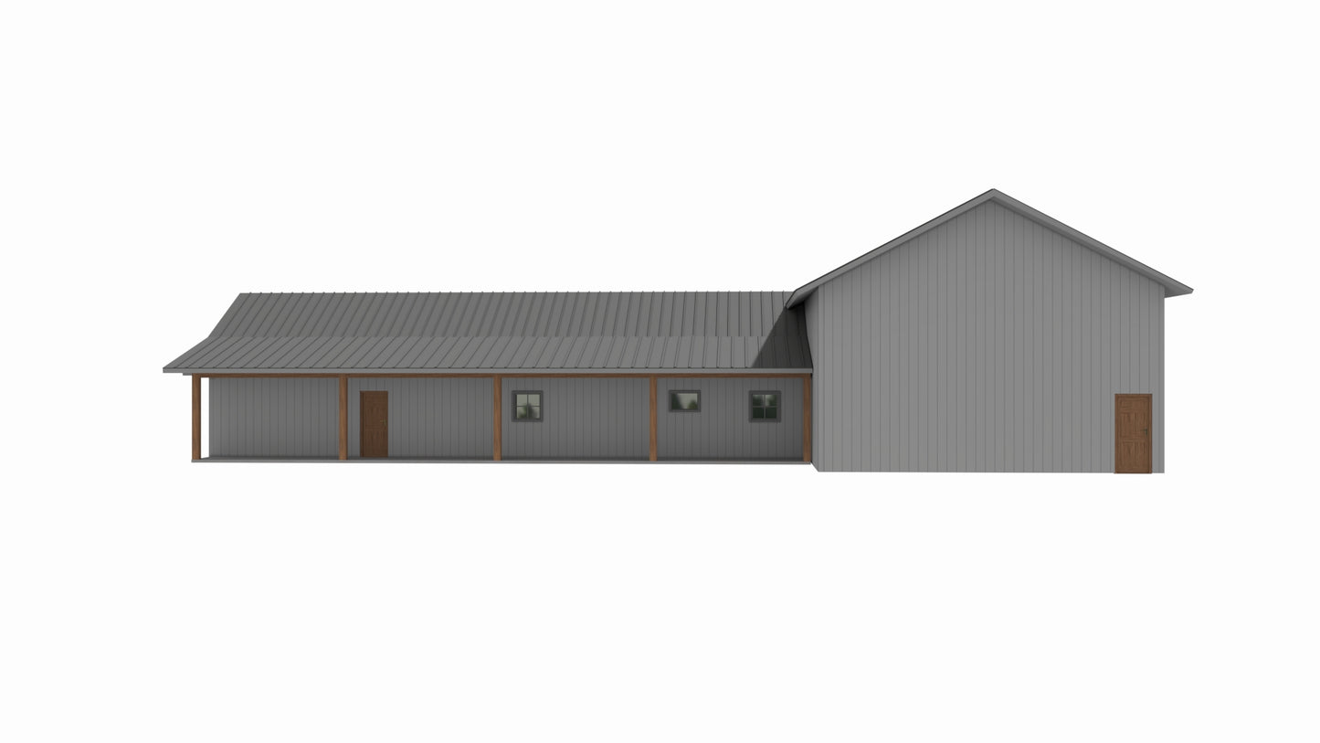 LP-3208-J Jesse Barndominium House Plan