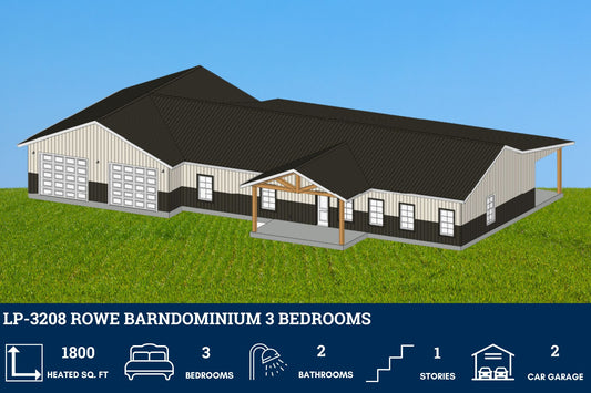 LP-3208 Rowe Barndominium House Plan