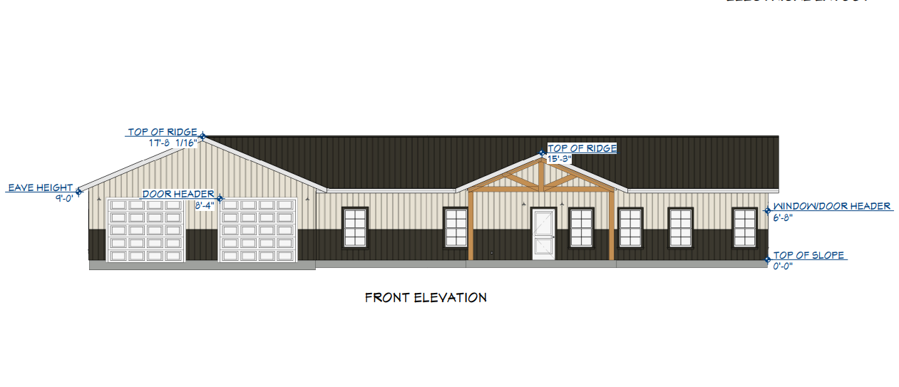 LP-3208 Rowe Barndominium House Plan