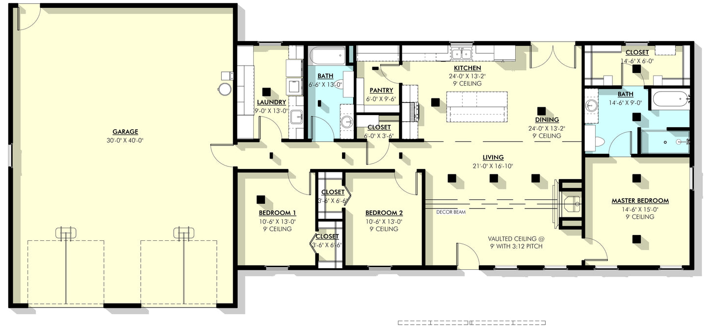 LP-3208 Rowe Barndominium House Plan