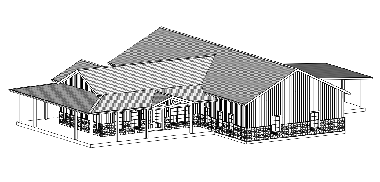 LP-3209 Leanos Barndominium House Plan