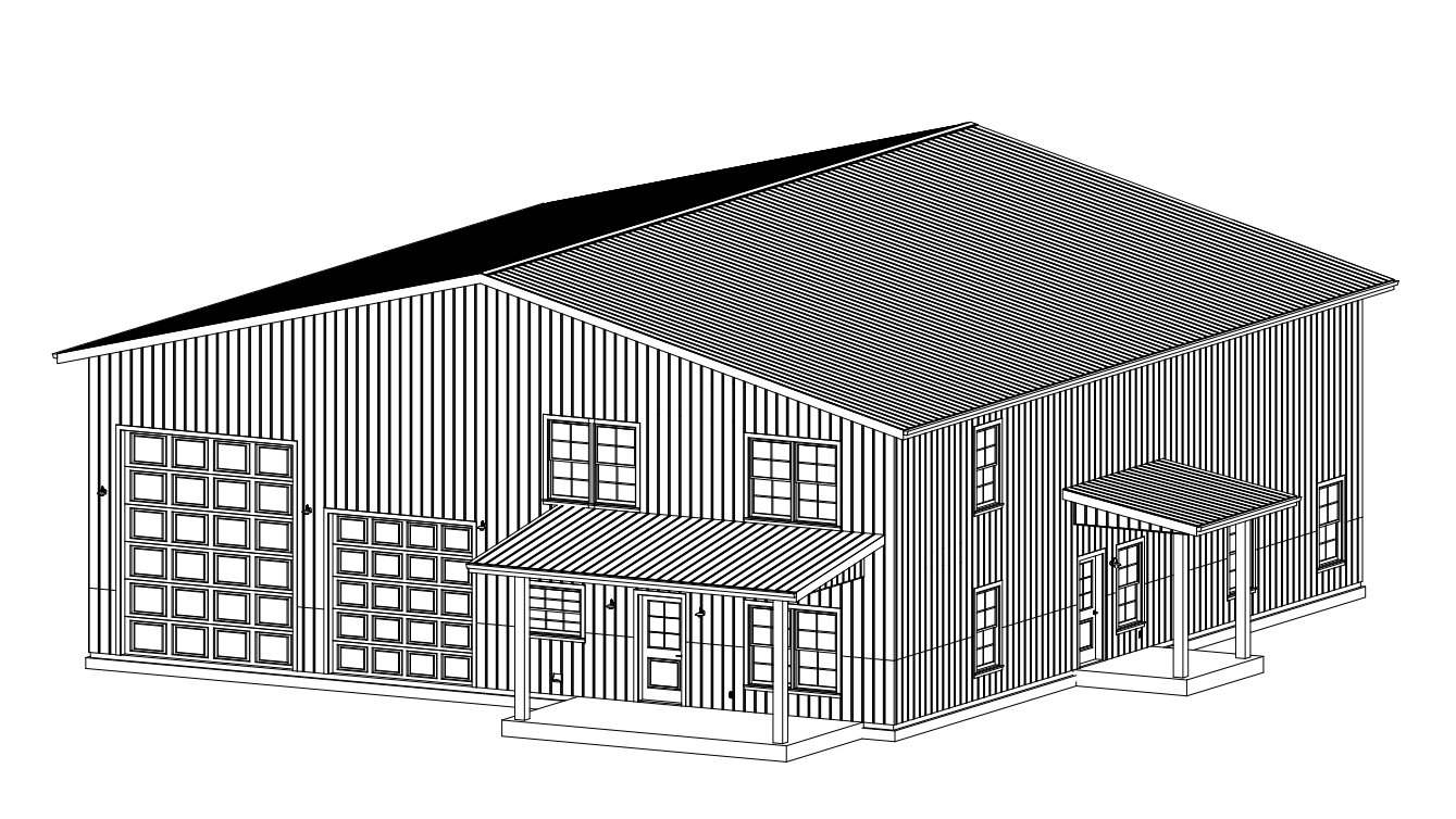 LP-71006 Holly Barndominium House Plan