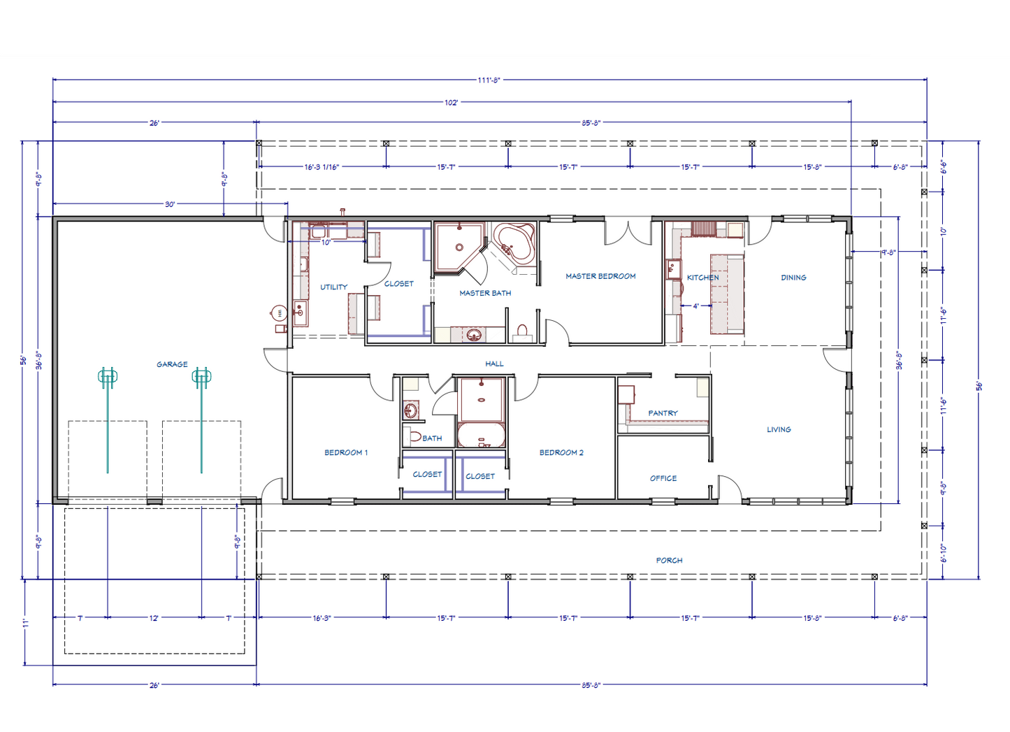 LP-71007 Mill Barndominium House Plan