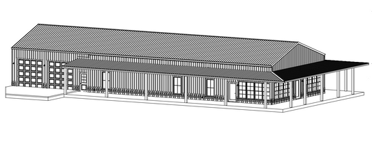 LP-71007 Mill Barndominium House Plan