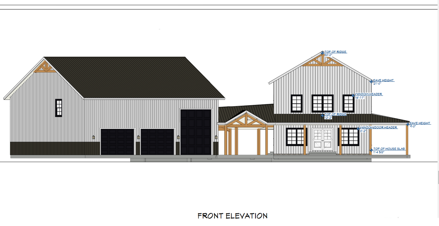 LP-71009 Bell Barndominium House Plan