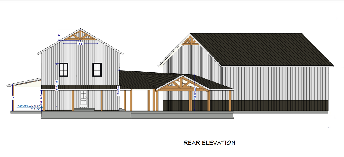 LP-71009 Bell Barndominium House Plan