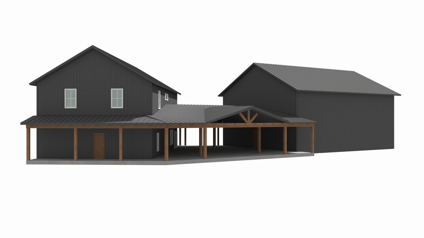 LP-71009 Bell Barndominium House Plan