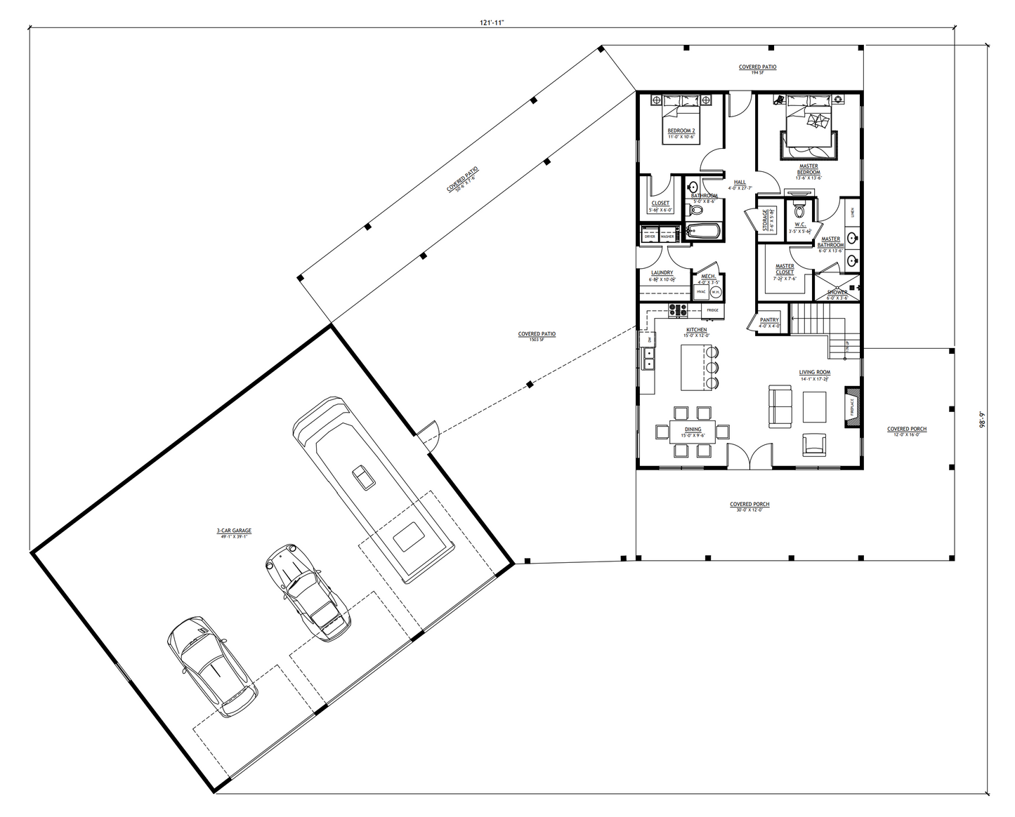 LP-71009 Bell Barndominium House Plan