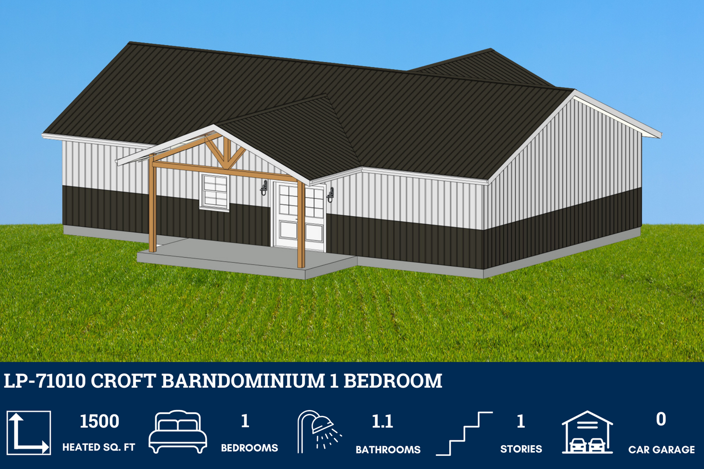 LP-71010 Croft Barndominium House Plan