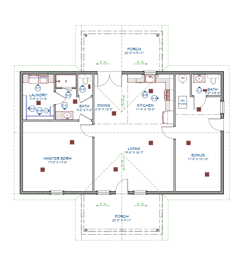 LP-71010 Croft Barndominium House Plan