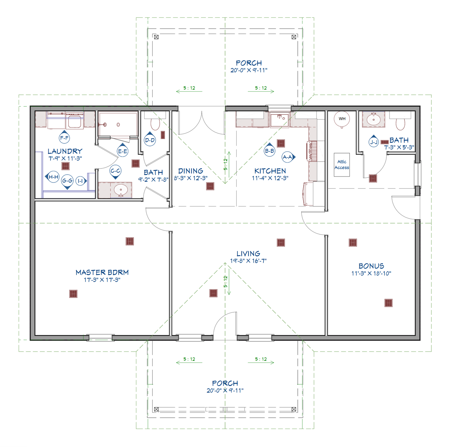 LP-71010 Croft Barndominium House Plan