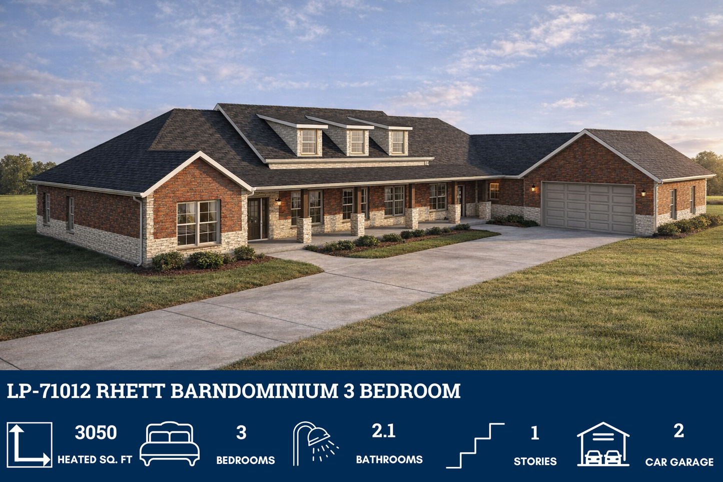 LP-71012 Rhett Barndominium House Plan