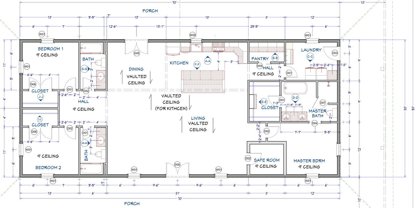 LP-2801 Heneger Barndominium House Plans