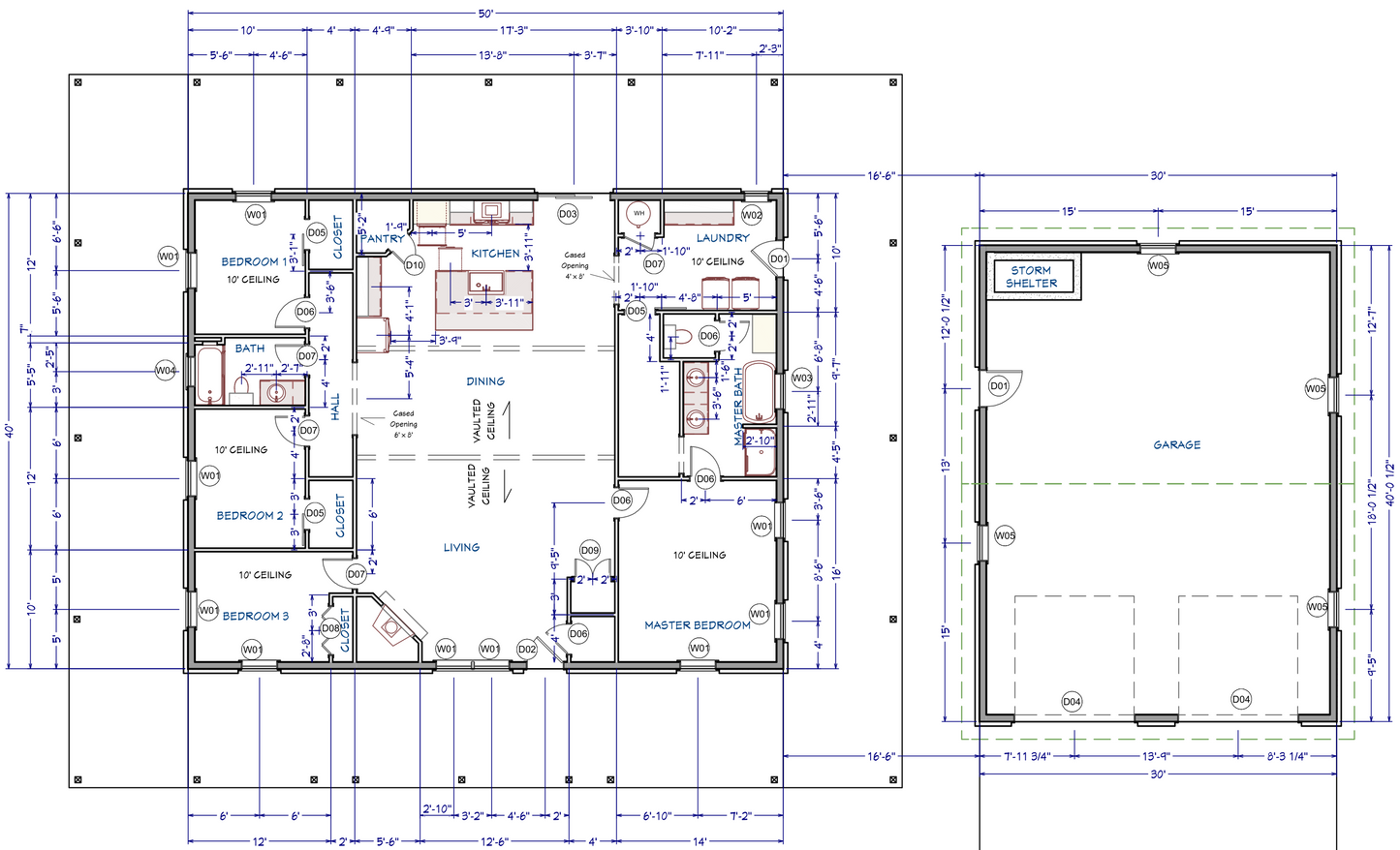 LP-2804 Legg Barndominium House Plans