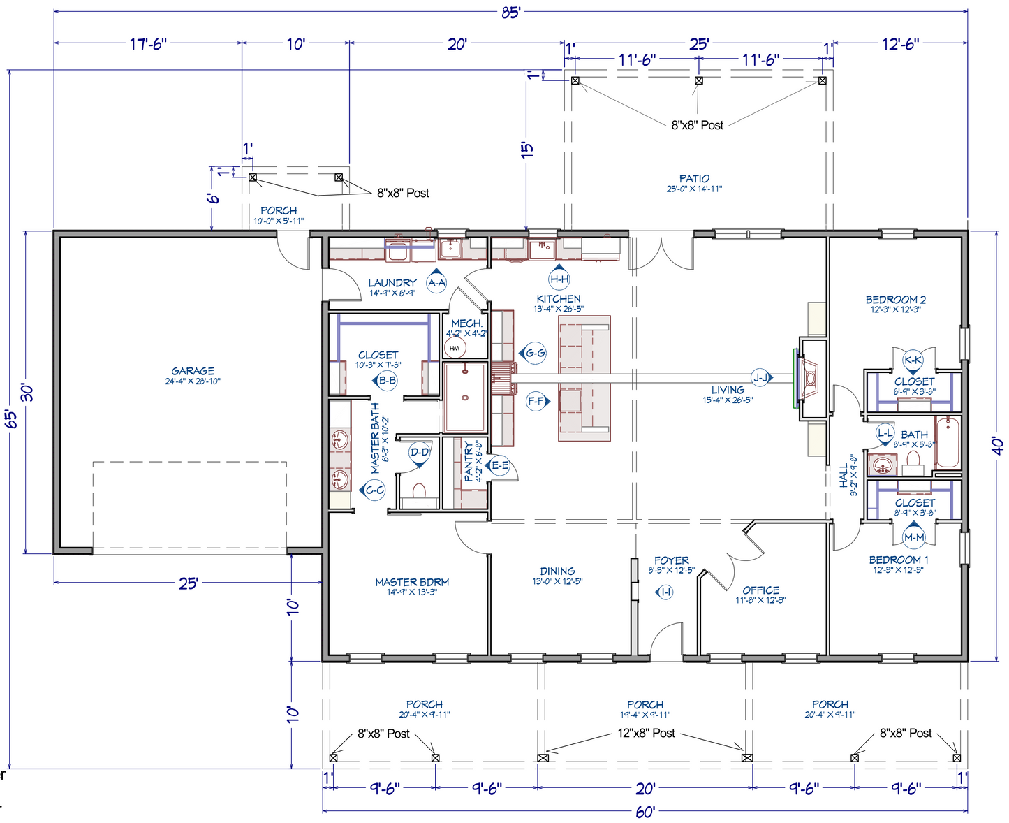 LP-3201 Zephyr Barndominium House Plan