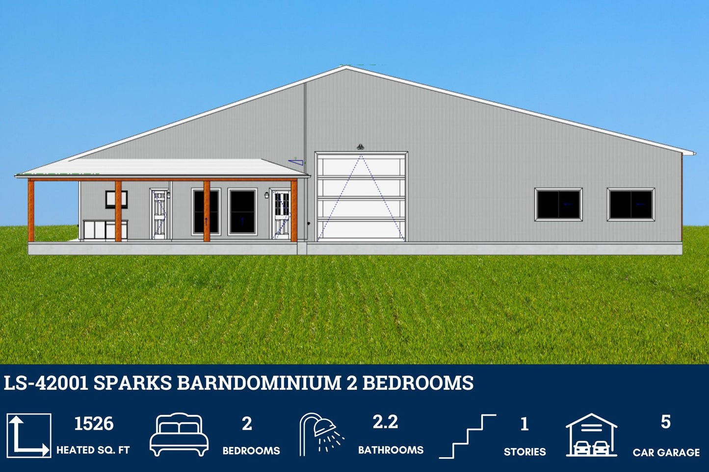 LS-42001 Sparks Barndominium House Plan