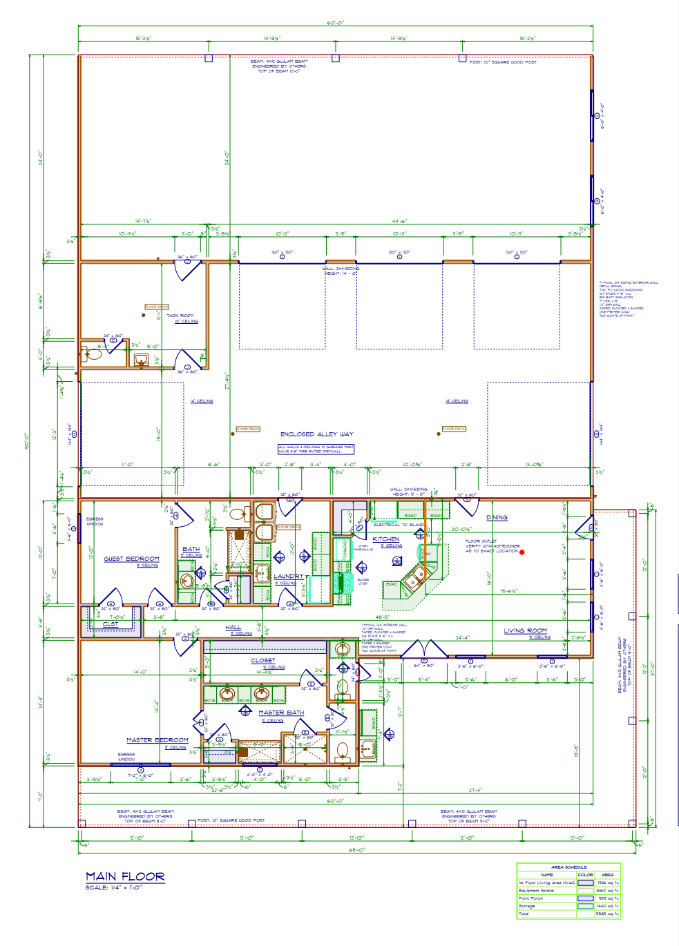 LS-42001 Sparks Barndominium House Plan