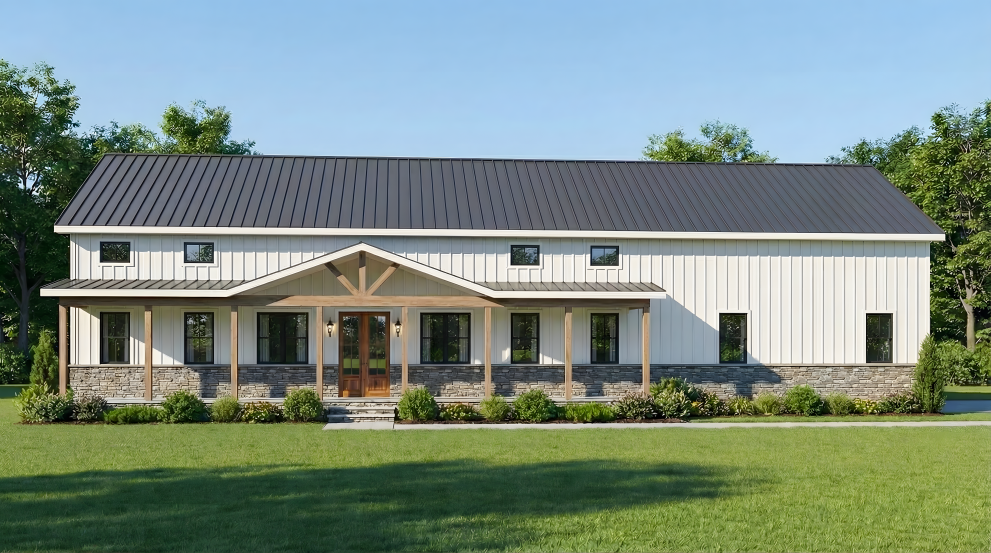 SV-5501-C Corey Barndominium House Plan