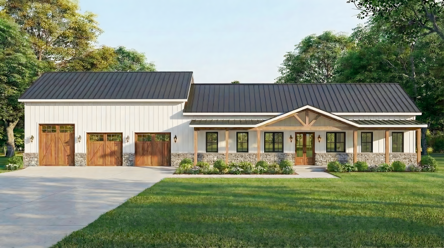 SV-5501-G Garett Barndominium House Plan