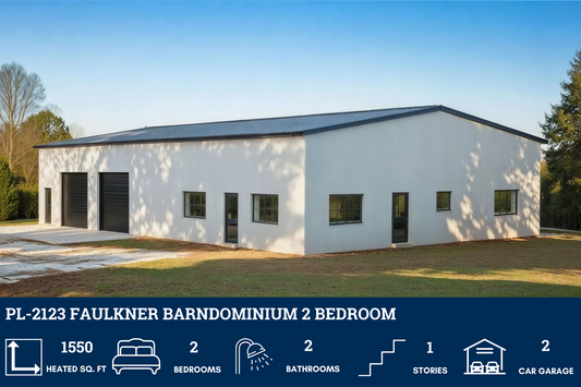 PL-2123 Faulkner Barndominium House Plan