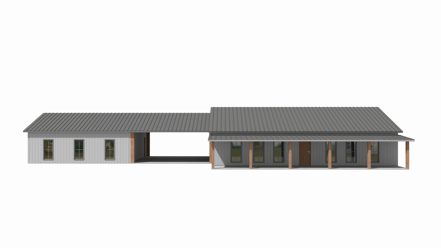 PL-2805 Leonardo Barndominium House Plan
