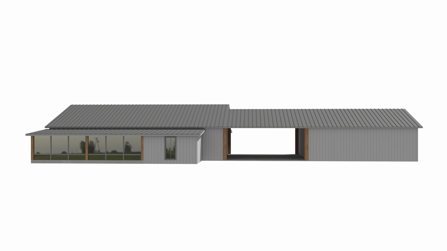 PL-2805 Leonardo Barndominium House Plan