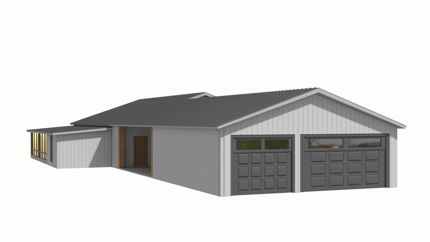 PL-2805 Leonardo Barndominium House Plan