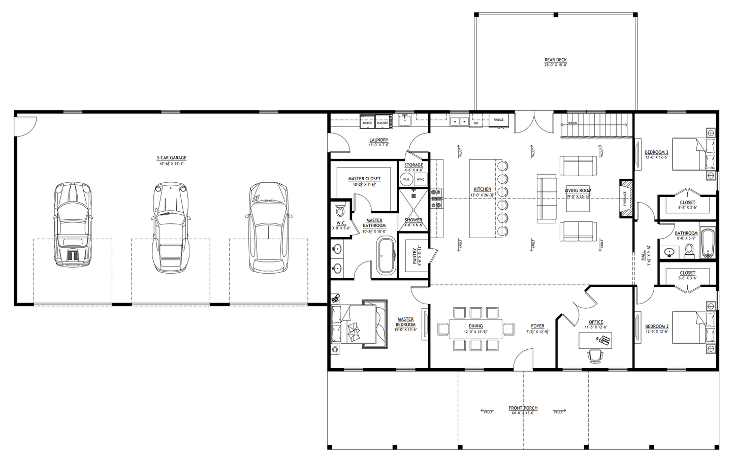 PL-2815 Travis Barndominium House Plan