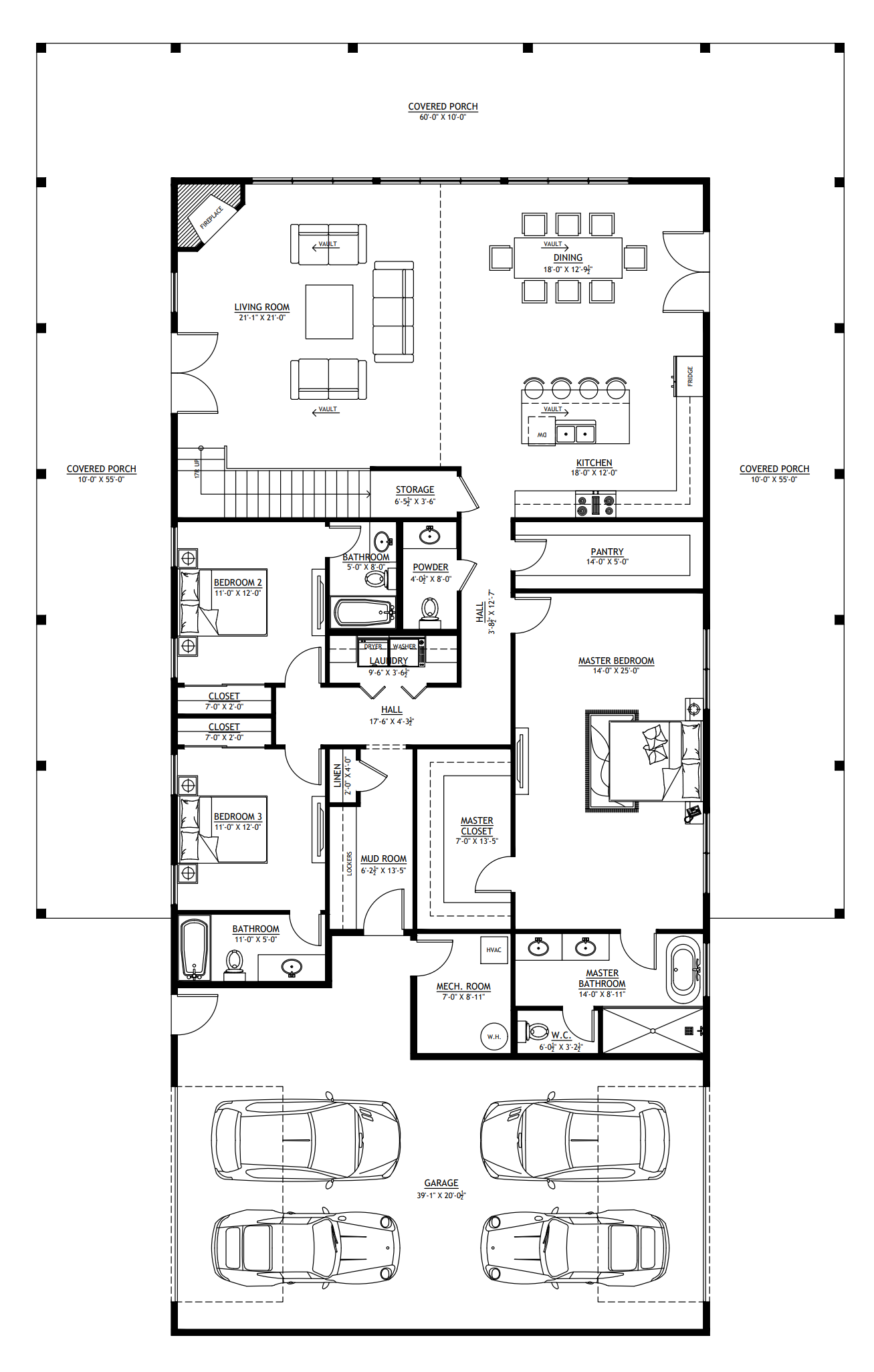 PL-2819 Hampton Barndominium House Plan