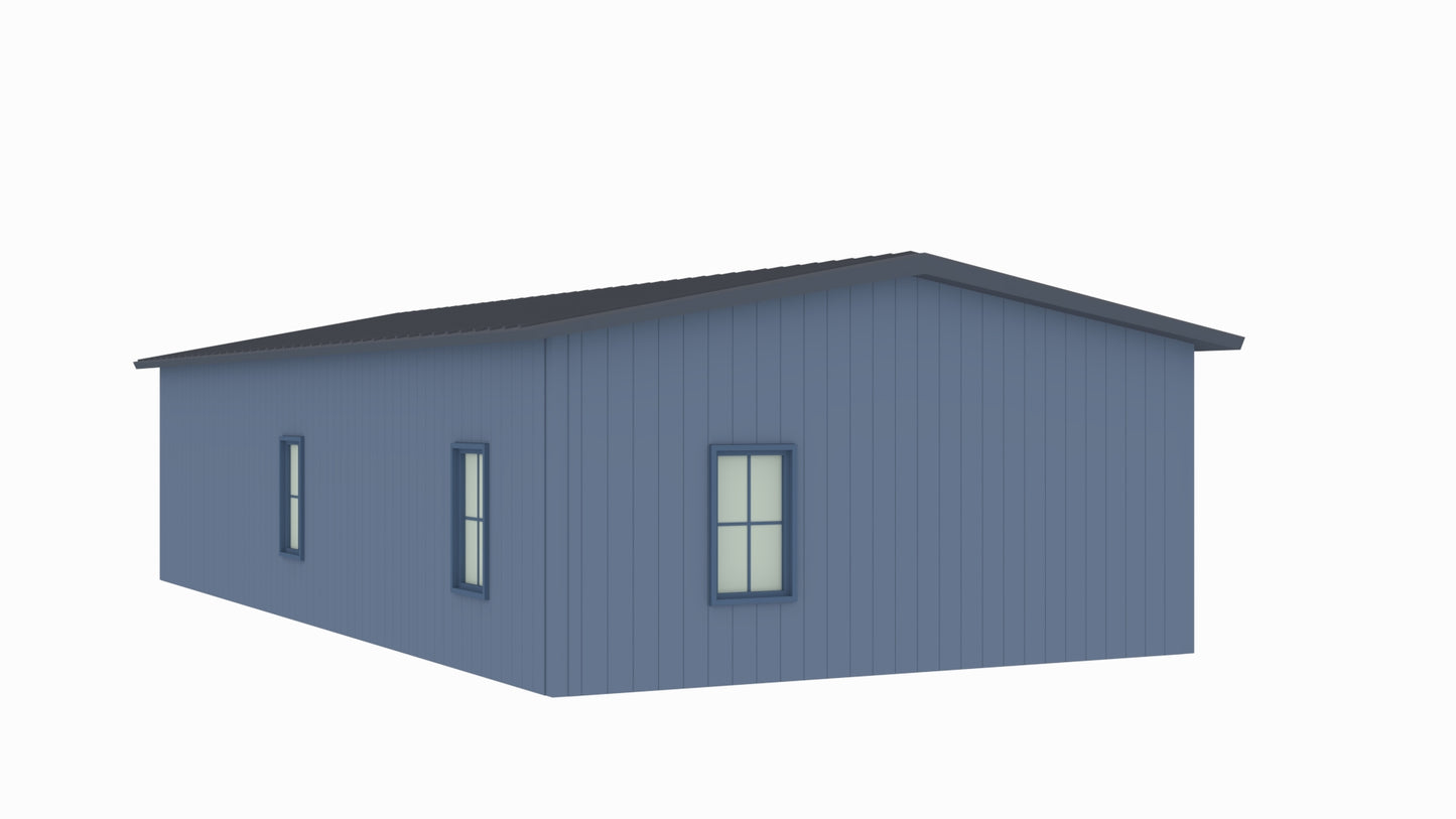 PL-2821 Mercedes Barndominium House Plan