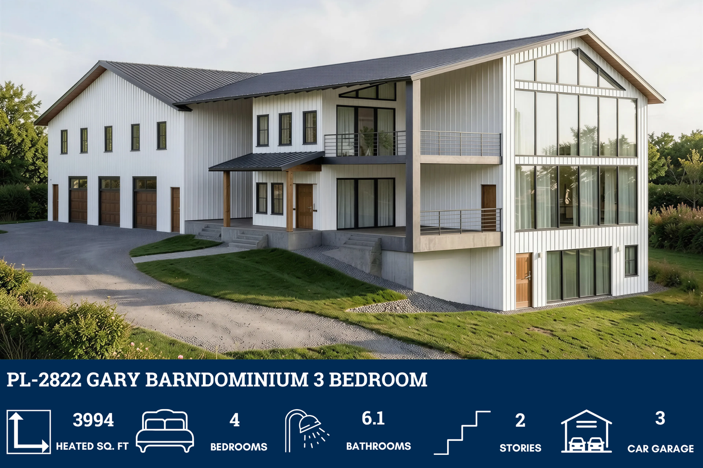 PL-2822 Gary Barndominium House Plan