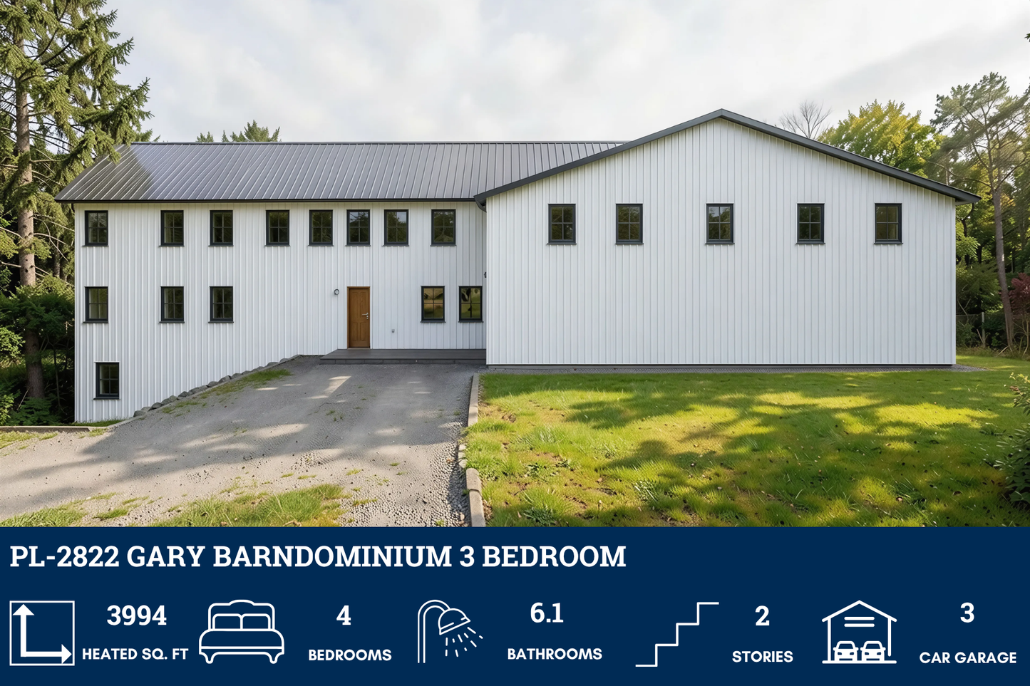 PL-2822 Gary Barndominium House Plan