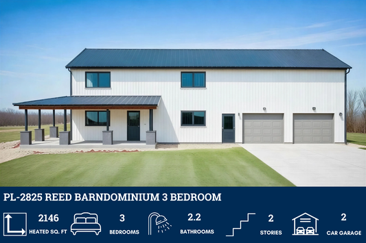 PL-2825 Reed Barndominium House Plan