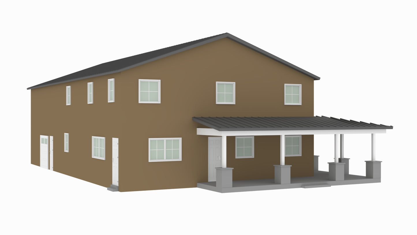 PL-2825 Reed Barndominium House Plan