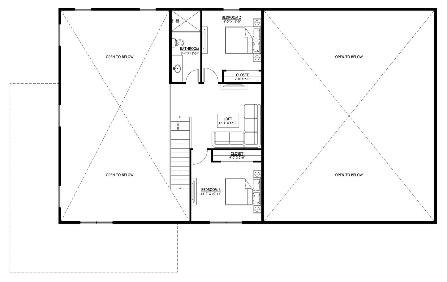 PL-2825 Reed Barndominium House Plan